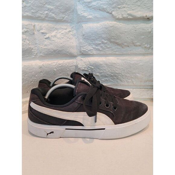 Puma Mens size 7 C-REY SUEDE and canvas 382880-02 Black/White Shoes - Picture 1 of 8